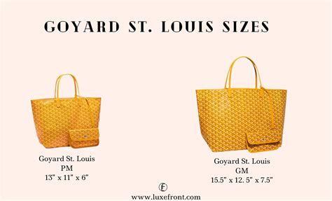 goyard navy st louis pm tote|goyard tote bag size comparison.